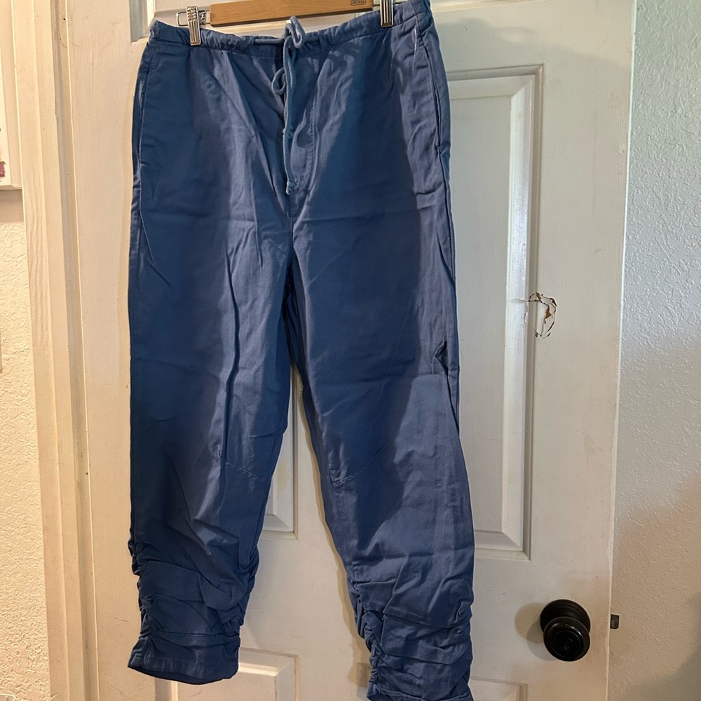 Free People Blue Drawstring Jogger Pants